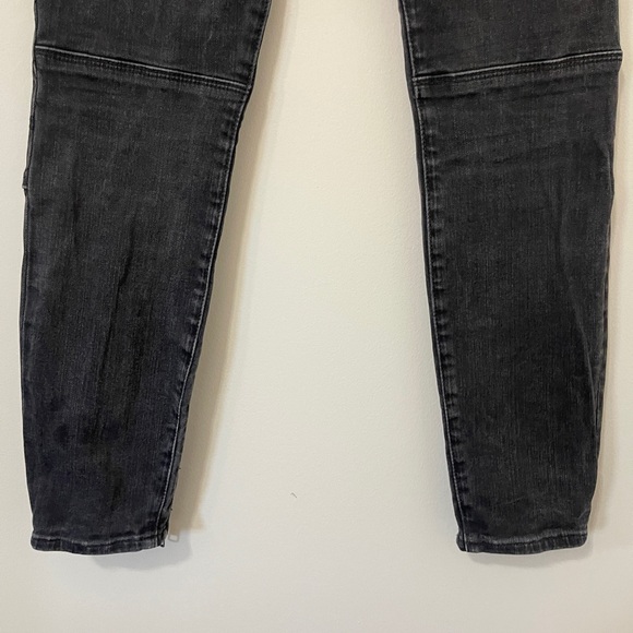 Madewell Jeans Size 26 Ash Black High Riser Skinny Moto Denim - Picture 8 of 15